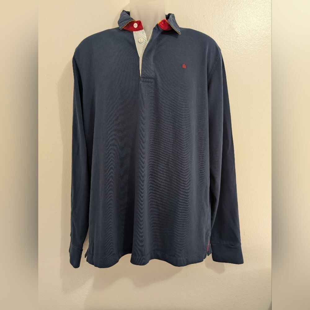 Serge Blanco Rugby Polo Blokecore Sporty Athleisure Preppy Academia Shirt L